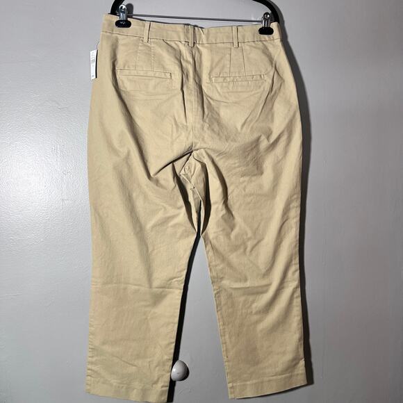 GAP Slim Ankle Khaki Pants Size 16 Women’s Tan Stretch Chino NWT Workwear - Picture 2 of 9